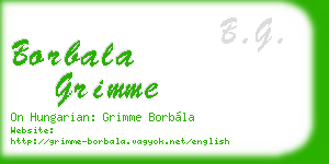 borbala grimme business card